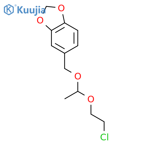1,3-Benzodioxole,5-[[1-(2-chloroethoxy)ethoxy]methyl]- structure