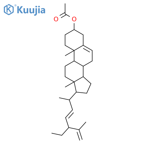 [(8S,9R,10R,13R,14S)-17-(5-Ethyl-6-methylhepta-3,6-dien-2-yl)-10,13-dimethyl-2,3,4,7,8,9,11,12,14,15,16,17-dodecahydro-1H-cyclopenta[a]phenanthren-3-yl] acetate structure
