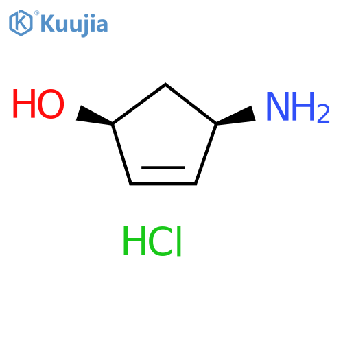 2-Cyclopenten-1-ol, 4-amino-, hydrochloride (1:1), (1S,4R)- structure