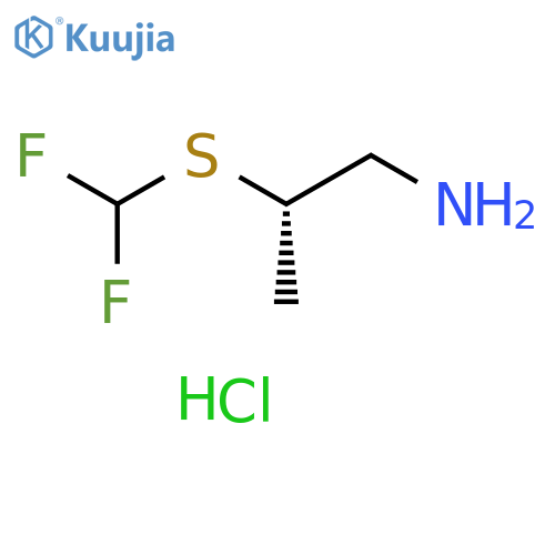1-Propanamine, 2-[(difluoromethyl)thio]-, hydrochloride (1:1), (2S)- structure