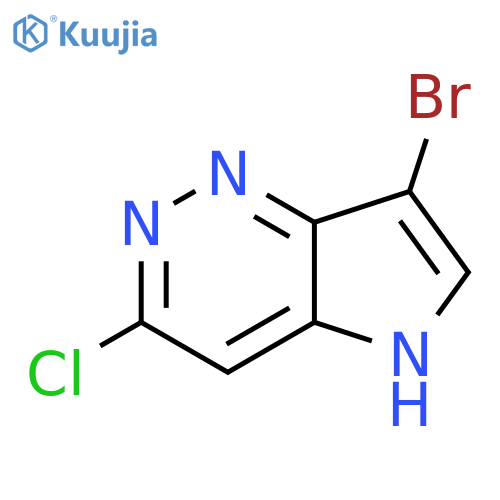 7-Bromo-3-chloro-5H-pyrrolo[3,2-c]pyridazine structure