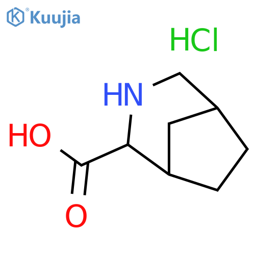 3-Azabicyclo[3.2.1]octane-2-carboxylic acid, hydrochloride (1:1)  structure