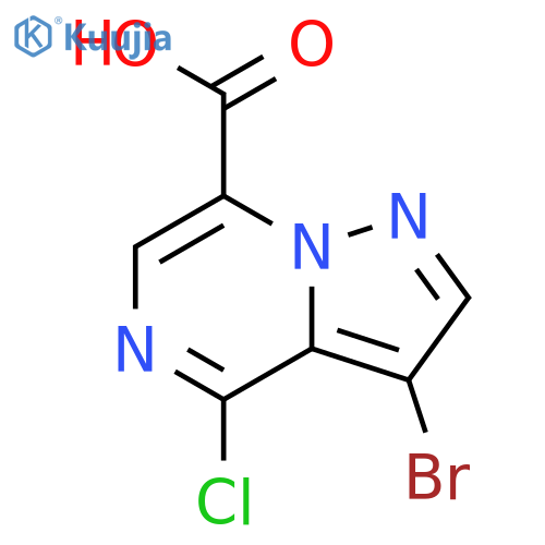 3-Bromo-4-chloropyrazolo[1,5-a]pyrazine-7-carboxylic acid structure