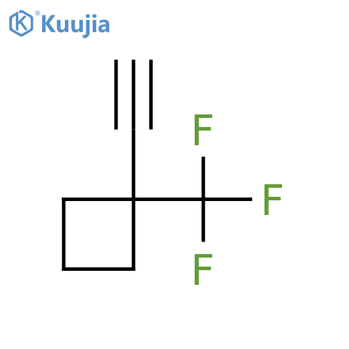 1-Ethynyl-1-(trifluoromethyl)cyclobutane structure