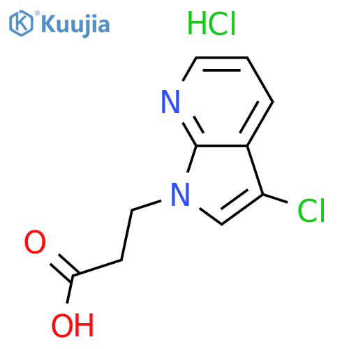 1H-Pyrrolo[2,3-b]pyridine-1-propanoic acid, 3-chloro-, hydrochloride (1:1)  structure