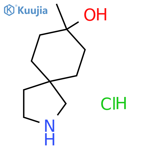 2-Azaspiro[4.5]decan-8-ol, 8-methyl-, hydrochloride (1:1)  structure