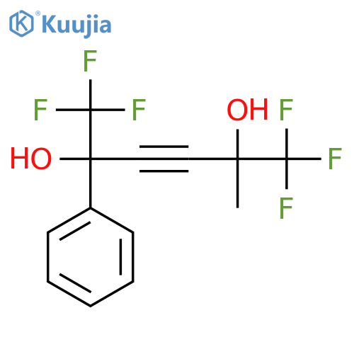1,1,1,6,6,6-Hexafluoro-2-phenyl-5-methylhex-3-yne-2,5-diol structure