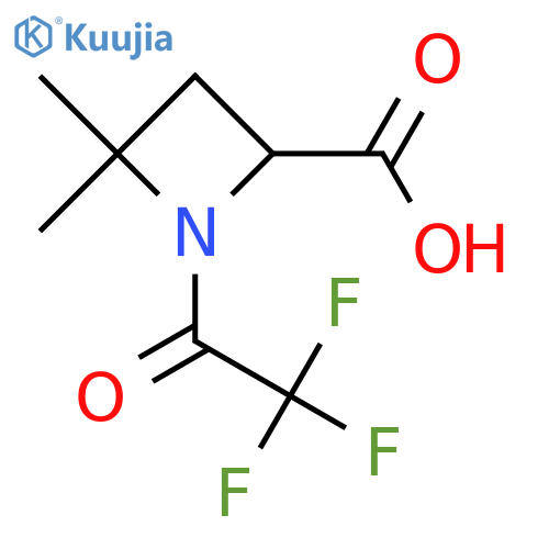 2-Azetidinecarboxylic acid, 4,4-dimethyl-1-(2,2,2-trifluoroacetyl)- structure