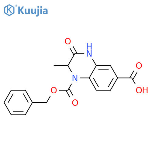 1,6(2H)-Quinoxalinedicarboxylic acid, 3,4-dihydro-2-methyl-3-oxo-, 1-(phenylmethyl) ester structure