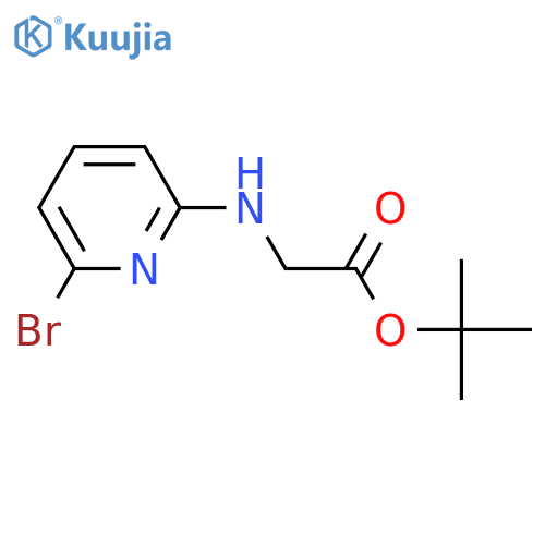 Glycine, N-(6-bromo-2-pyridinyl)-, 1,1-dimethylethyl ester structure