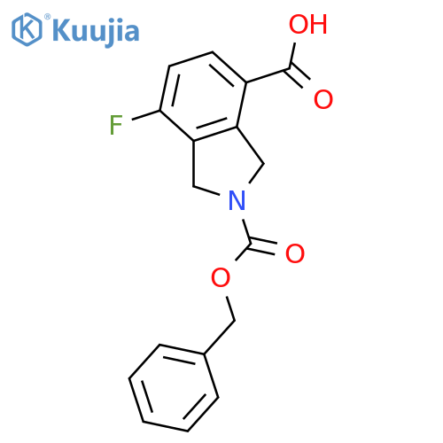 2H-Isoindole-2,4-dicarboxylic acid, 7-fluoro-1,3-dihydro-, 2-(phenylmethyl) ester  structure