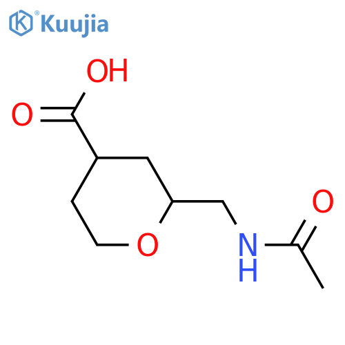 2H-Pyran-4-carboxylic acid, 2-[(acetylamino)methyl]tetrahydro-  structure