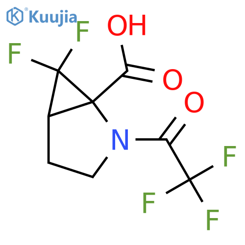 2-Azabicyclo[3.1.0]hexane-1-carboxylic acid, 6,6-difluoro-2-(2,2,2-trifluoroacetyl)-  structure