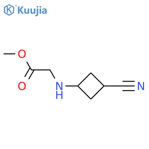 Glycine, N-(3-cyanocyclobutyl)-, methyl ester structure