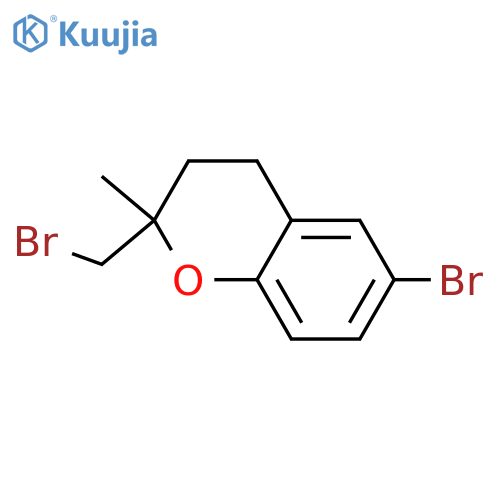 2H-1-Benzopyran, 6-bromo-2-(bromomethyl)-3,4-dihydro-2-methyl- structure
