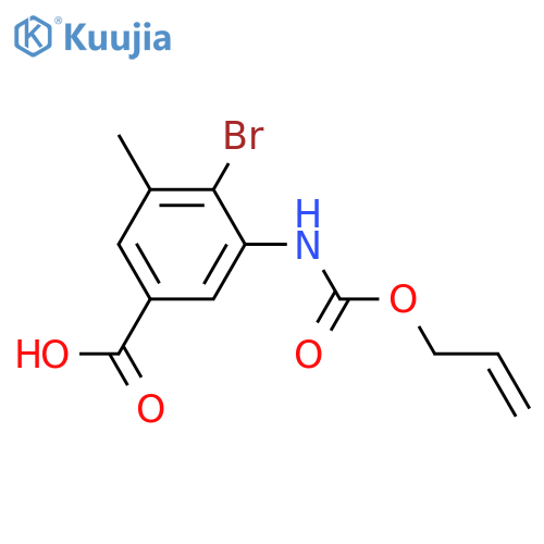Benzoic acid, 4-bromo-3-methyl-5-[[(2-propen-1-yloxy)carbonyl]amino]-  structure