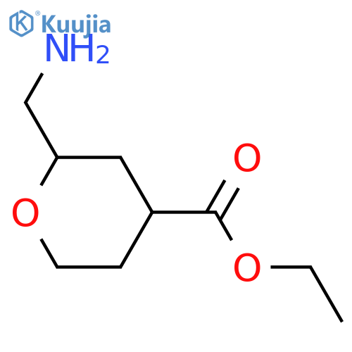 2H-Pyran-4-carboxylic acid, 2-(aminomethyl)tetrahydro-, ethyl ester structure