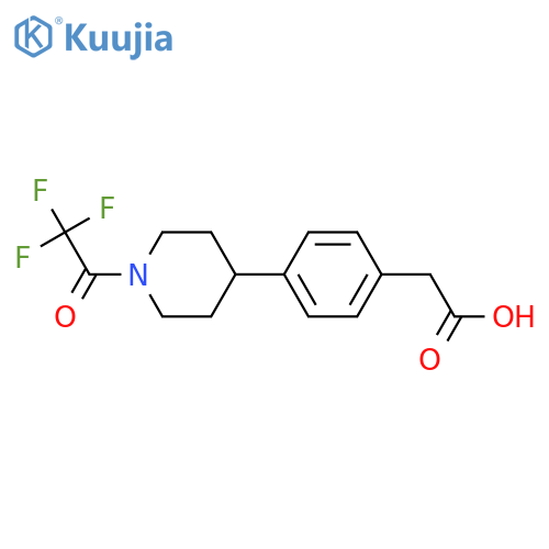 Benzeneacetic acid, 4-[1-(2,2,2-trifluoroacetyl)-4-piperidinyl]-  structure