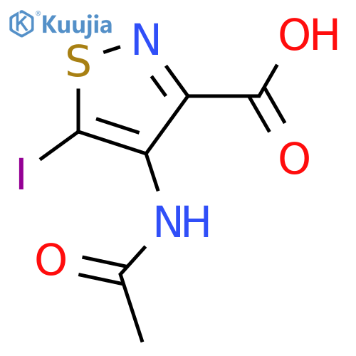3-Isothiazolecarboxylic acid, 4-(acetylamino)-5-iodo- structure