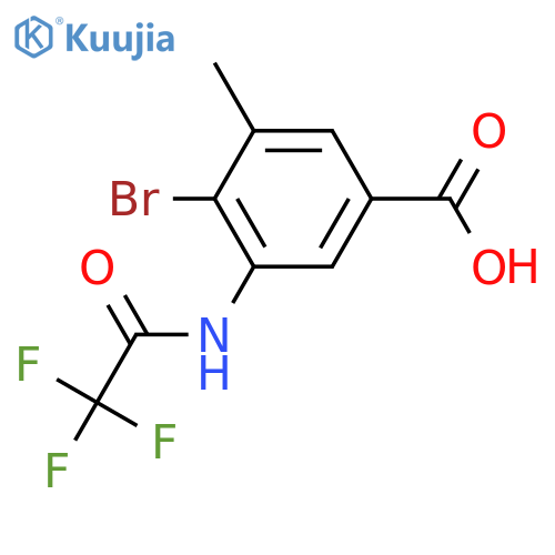 Benzoic acid, 4-bromo-3-methyl-5-[(2,2,2-trifluoroacetyl)amino]-  structure