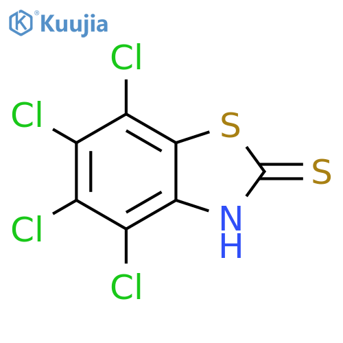 2(3H)-Benzothiazolethione, 4,5,6,7-tetrachloro- structure