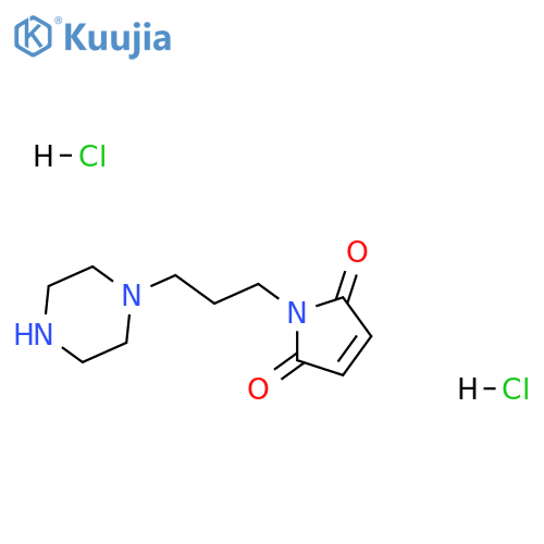 1H-Pyrrole-2,5-dione, 1-[3-(1-piperazinyl)propyl]-, hydrochloride (1:2) structure
