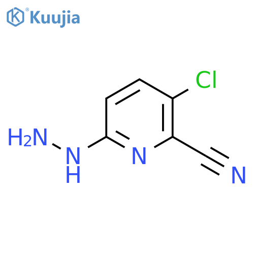 3-Chloro-6-hydrazinylpyridine-2-carbonitrile structure