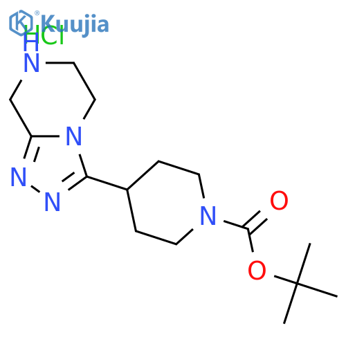 tert-butyl 4-{5H,6H,7H,8H-1,2,4triazolo4,3-apyrazin-3-yl}piperidine-1-carboxylate dihydrochloride structure