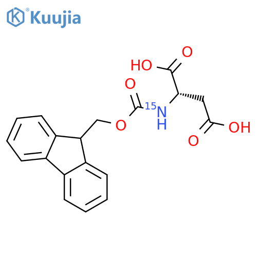 L-Aspartic-15N acid,N-[(9H-fluoren-9-ylmethoxy)carbonyl]- (9CI) structure