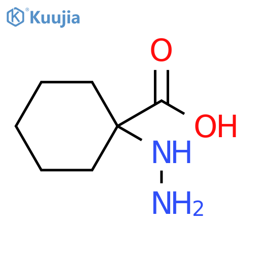 Cyclohexanecarboxylic acid, 1-hydrazinyl- structure