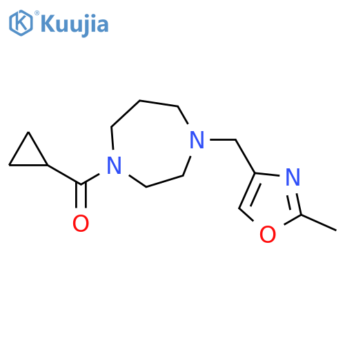 1-cyclopropanecarbonyl-4-[(2-methyl-1,3-oxazol-4-yl)methyl]-1,4-diazepane structure