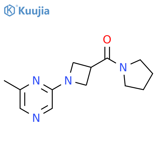 2-methyl-6-3-(pyrrolidine-1-carbonyl)azetidin-1-ylpyrazine structure