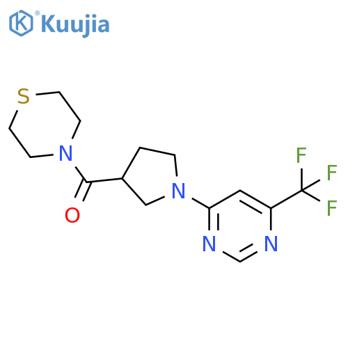 4-{1-6-(trifluoromethyl)pyrimidin-4-ylpyrrolidine-3-carbonyl}thiomorpholine structure