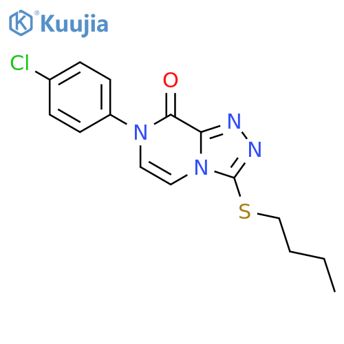 3-(butylsulfanyl)-7-(4-chlorophenyl)-7H,8H-[1,2,4]triazolo[4,3-a]pyrazin-8-one structure