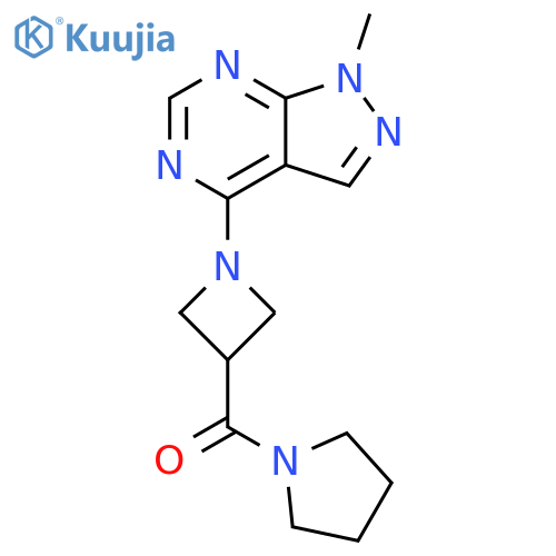 1-(1-{1-methyl-1H-pyrazolo[3,4-d]pyrimidin-4-yl}azetidine-3-carbonyl)pyrrolidine structure
