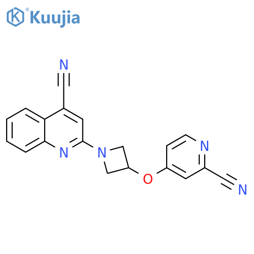 2-{3-[(2-cyanopyridin-4-yl)oxy]azetidin-1-yl}quinoline-4-carbonitrile structure