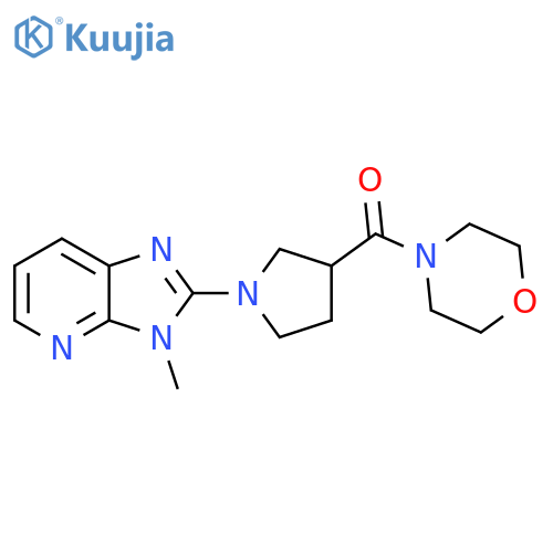 4-(1-{3-methyl-3H-imidazo[4,5-b]pyridin-2-yl}pyrrolidine-3-carbonyl)morpholine structure