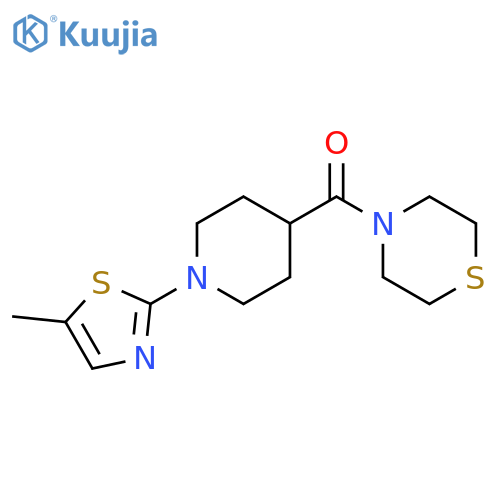4-[1-(5-methyl-1,3-thiazol-2-yl)piperidine-4-carbonyl]thiomorpholine structure