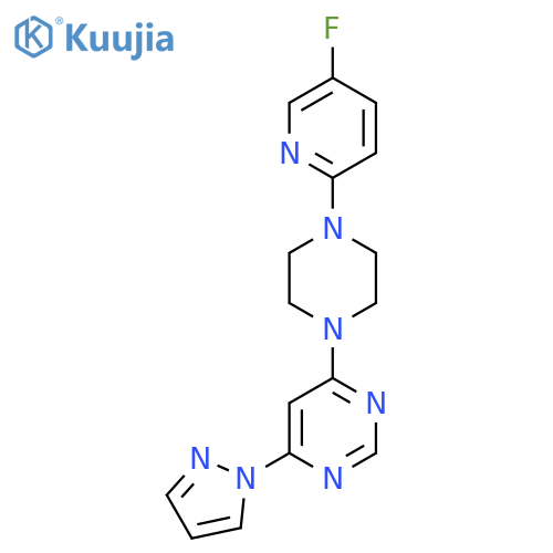 4-[4-(5-fluoropyridin-2-yl)piperazin-1-yl]-6-(1H-pyrazol-1-yl)pyrimidine structure