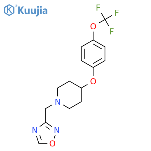 1-[(1,2,4-Oxadiazol-3-yl)methyl]-4-[4-(trifluoromethoxy)phenoxy]piperidine structure