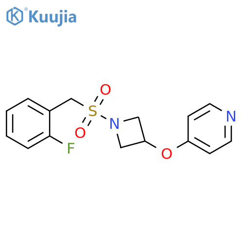 4-({1-[(2-fluorophenyl)methanesulfonyl]azetidin-3-yl}oxy)pyridine structure