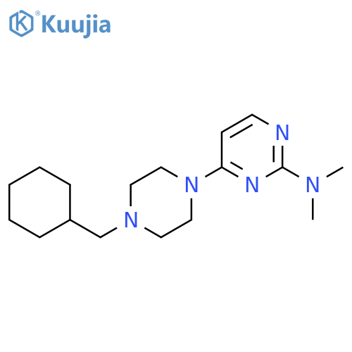 4-[4-(cyclohexylmethyl)piperazin-1-yl]-N,N-dimethylpyrimidin-2-amine structure