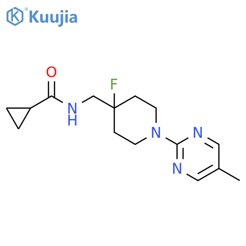 N-{[4-fluoro-1-(5-methylpyrimidin-2-yl)piperidin-4-yl]methyl}cyclopropanecarboxamide structure