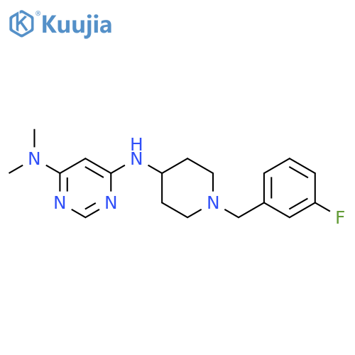 N6-{1-[(3-fluorophenyl)methyl]piperidin-4-yl}-N4,N4-dimethylpyrimidine-4,6-diamine structure