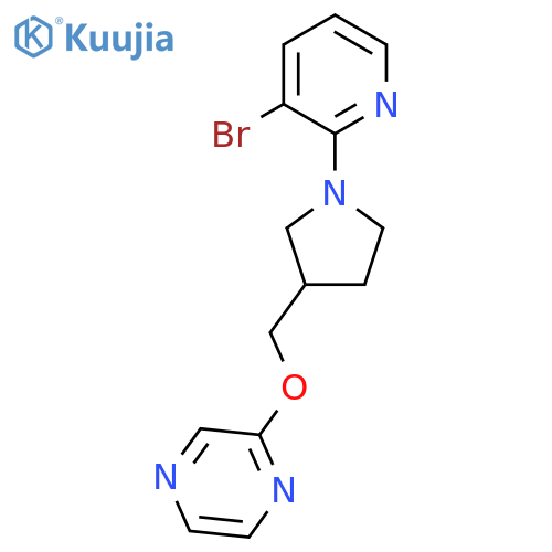 2-{[1-(3-Bromopyridin-2-yl)pyrrolidin-3-yl]methoxy}pyrazine structure