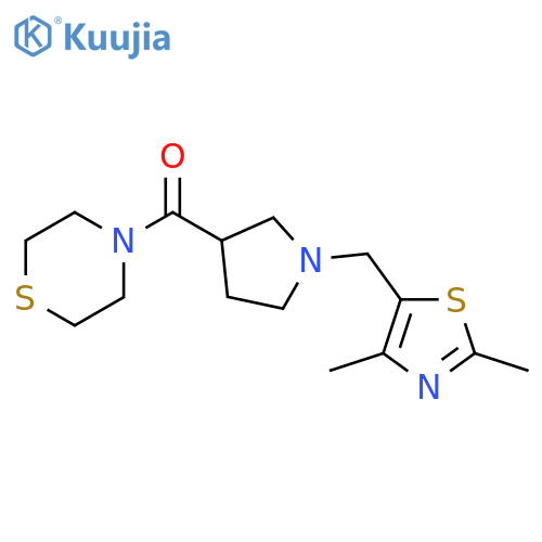 4-{1-[(2,4-dimethyl-1,3-thiazol-5-yl)methyl]pyrrolidine-3-carbonyl}thiomorpholine structure