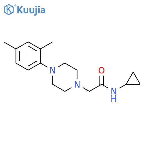 N-cyclopropyl-2-[4-(2,4-dimethylphenyl)piperazin-1-yl]acetamide structure