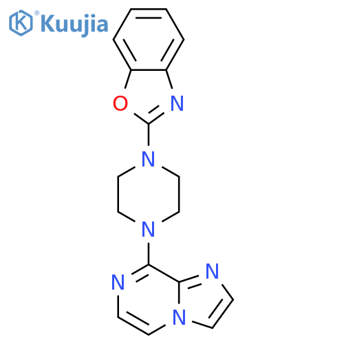 2-(4-{imidazo[1,2-a]pyrazin-8-yl}piperazin-1-yl)-1,3-benzoxazole structure