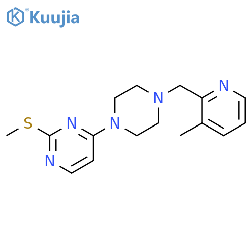 4-{4-[(3-methylpyridin-2-yl)methyl]piperazin-1-yl}-2-(methylsulfanyl)pyrimidine structure