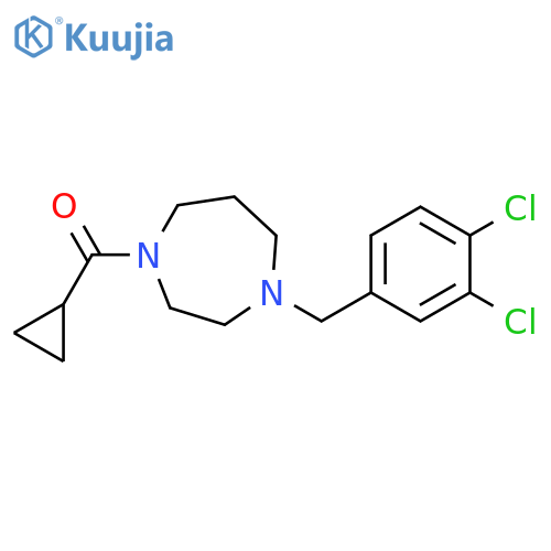 1-cyclopropanecarbonyl-4-[(3,4-dichlorophenyl)methyl]-1,4-diazepane structure